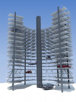 城市发展的另一种停车场设施，立体停车场。